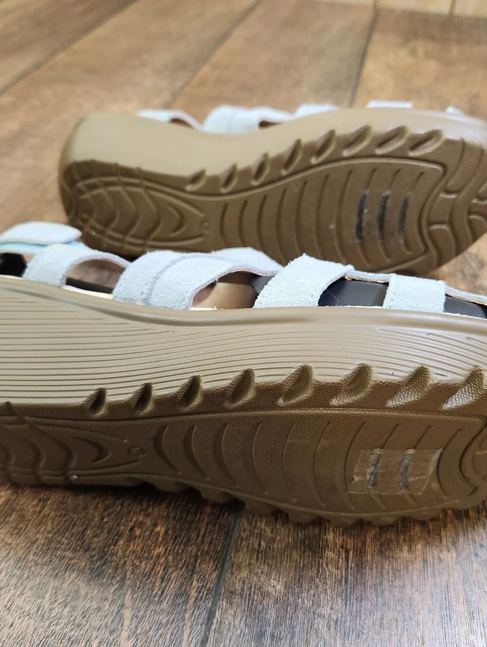 Skechers Parallel Stylin Suede Wedge Peep Toe Casual Comfort Sandals Blue 8.5